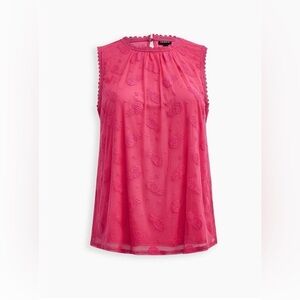Torrid Top Vibrant Pink Pineapples Sleeveless